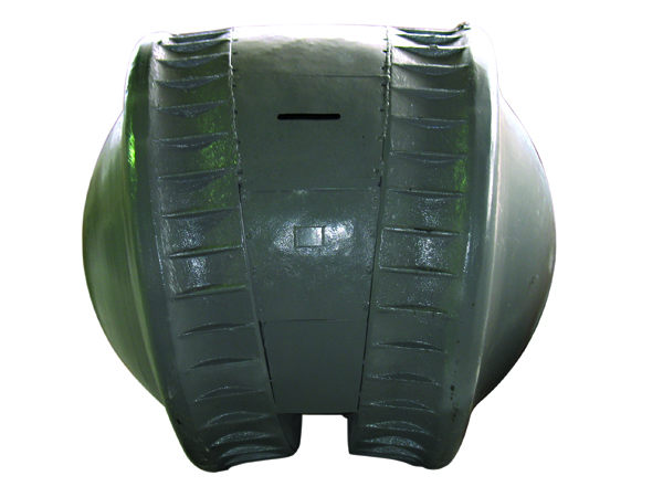 The mysterious Kugelpanzer as it stands in the Kubinka Museum, just outside Moscow.